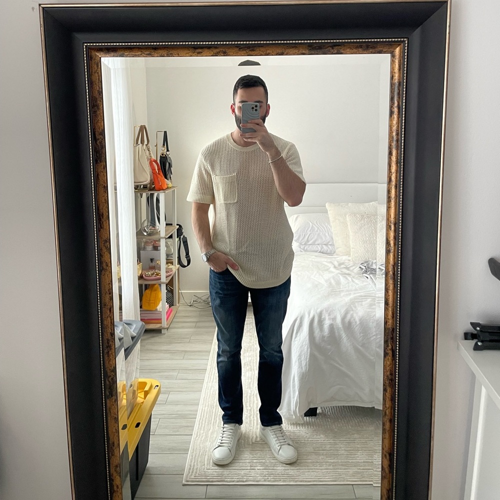 Lucky Brand Cream Knit Shirt